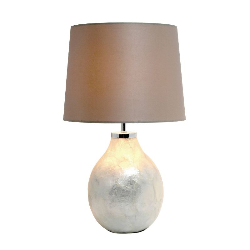 1-Light Table Lamp with Fabric Shade White - Simple Designs, 2 of 6