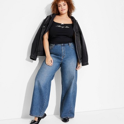 Women's High-Rise Baggy Jeans - Wild Fable™