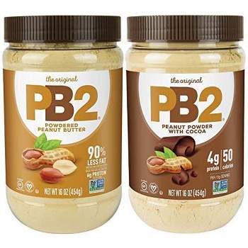 The Original Pb2 Powdered Peanut Butter And Peanut Powder With Cocoa, Keto Food, Gluten-Free , Low-Carb Snack, 16 Oz Ea (Set Of 2)