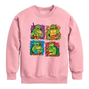 Boys' - Teenage Mutant Ninja Turtles - Bricks Graphic Long Sleeve Fleece Sweatshirt - 1 of 4