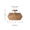 Capital Lighting Nadeau 1 - Light Semi-Flush Mount in  Light Wood/Patinaed Brass - 2 of 4