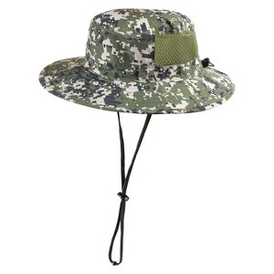 Tirrinia Boonie Sun Hat for Kids, Fishing Safari Wide Brim Hat for Toddler, Bucket Hats Boys Girls - 1 of 4
