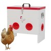 Automatic Chicken Feeder 30 Lb Capacity 6 Port Large Metal Chicken Feeders - No Waste Poultry Feeder with Locking Lid - 2 of 4