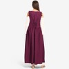 Anna-Kaci Women's Renaissance Lace-Up Overdress with Shoulder Tie Straps for Casual Looks - Medium, Burgundy - 4 of 4