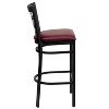 Emma and Oliver Black Window Back Metal Restaurant Dining Barstool - 4 of 4