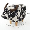 VYNXARIA Black and White Cow-Shaped Ottoman: Modern Accent Stool for Living Room, Bedroom, Porch, Garden & Balcony - 4 of 4