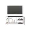 47.4" Wood Entertainment Center with Four Shelves and Four Legs, 17.8" Height for Living Room and Bedroom - 2 of 4