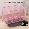 XBRIGH 42/38 Inch Dog Crates for Meidum Small Dogs Folding Metal Wire Cages Dog Kennels Pet Cage with Double-Door, Removable Tray White - 4 of 4