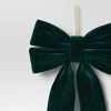 Christmas Small Velvet Bow Dark Green - Wondershop™ - 3 of 3