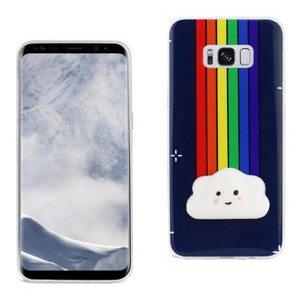 Reiko Samsung Galaxy S8 Edge/ S8 Plus TPU Design Case with 3D Soft Silicone Poke Squishy Rainbow Cloud - 1 of 4