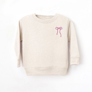 The Juniper Shop Embroidered Thin Bow Toddler Graphic Sweatshirt - 1 of 3