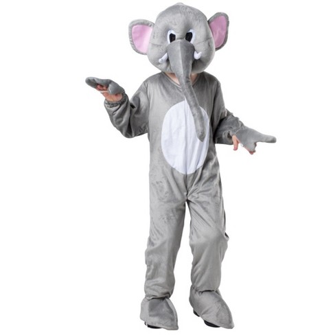 Pink and white elephant mascot. Elephant mascot