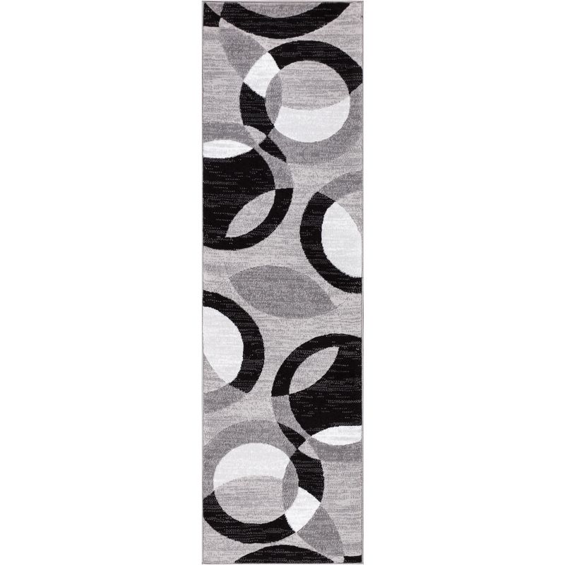 Well Woven Casual Modern Styling Shapes Circles Area Rug, 1 of 10