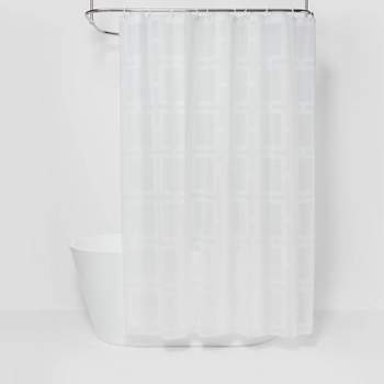 Grid Shower Curtain White - Room Essentials™