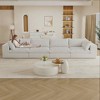 MAYEERTY 39.8" Cloud Sofa White - 39.8", Corduroy, Double-Layer, No Assembly, DIY for Corner - 4 of 4