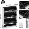 Shoe Cabinet, Shoe Storage Cabinet with 3 Flip Drawers, 47" Freestanding Shoes Organizer with Legs - 2 of 4