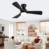 TOBILI 42 Inch Black Ceiling Fan with Lights Flush Mount Ceiling Fan, ABS Blades Modern Outdoor Ceiling Fans for Bedroom/Farmhouse/Patio/Indoor - 2 of 4
