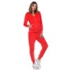 Women's 2 Piece Velour Tracksuit Set - White Mark - 2 of 4