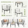 XINGHANZHENXUAN Yellow 7-Piece Rust-Resistant Iron Patio Dining Set, Modern Design with Comfortable Seating for Outdoor Use - 4 of 4