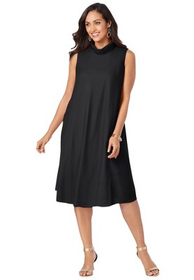 Jessica London Women's Plus Size Georgette Mock Neck Dress : Target