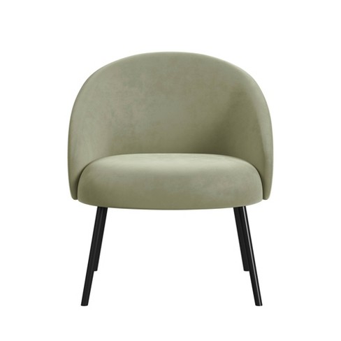 Modern Velvet Accent Chair Sage Green HomePop