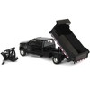 1/64 2020 Ford F-450 XLT Super Duty Dually with V-Plow & Dump Bed Black 51396-A - 4 of 4