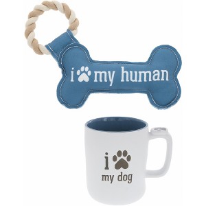 Pavilion Gift Company - My Dog/My Human - 18 oz Mug & Pet Toy Set - Drinkware - 1 of 1
