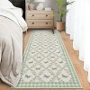 Acekool 2x6 Green Floral Rug - Washable Non-Slip Indoor Runner with Butterfly Pattern for Living Room, Bedroom, Kitchen - 3 of 4