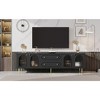 PAGED 2 Drawers TV Stand with Cabinets and Fluted Glass Doors for TVs Up to 80 Inch,Console Table with Metal Handles for Living Room - 2 of 4