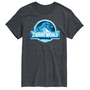 Men's - Jurassic Park - Jurassic World Logo Night Vision Short Sleeve Graphic T-Shirt - 1 of 4