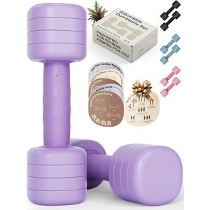 2-5LB Adjustable Dumbbells for Women, One-Twist Weight Change with Non-Slip Handle, Free Weights for Home Gym - 1 of 4