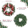 24 in Christmas Wreath for Front Door, Artificial Christmas Wreath with Timer, Xmas Wreath with Red Berries, Pine Cones, Ball Ornaments - 3 of 4