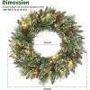 Acekool Frosted Holiday Decor Set with Wreath, Garlands, and Swags, Pinecone and Berry Accents, Indoor Outdoor Decoration - 2 of 4