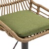 Zeus & Ruta Modern Swivel Bar Stools Set of 2 Adjustable Counter Height Chairs with Footrest - Green - 4 of 4