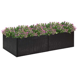 vidaXL White Iron 4-Floor Flower Stand with Wheels, Durable Plant Rack with Strong Frame and Versatile Storage Shelf, 17.3"x9.1"x31.5" - 1 of 4