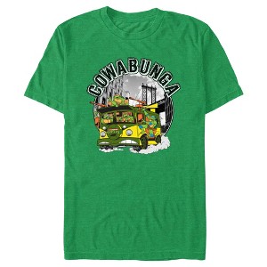 Men's Teenage Mutant Ninja Turtles Cowabunga Group Van T-Shirt - 1 of 3