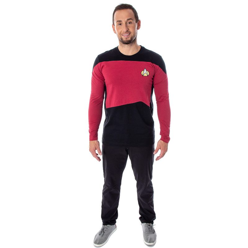 Star Trek Next Generation Men's Picard Uniform Costume Long Sleeve Shirt, 5 of 6