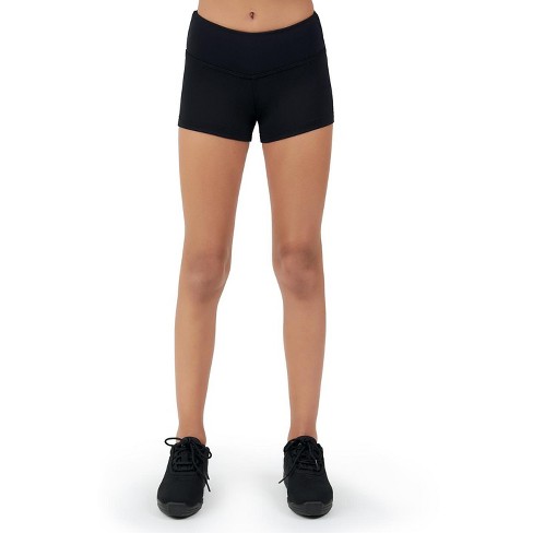 Capezio Black Team Basics High Waisted Short - Girls Large