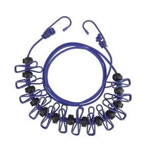 Unique Bargains with Metal Clips*12 & Windproof Beads*13 Clothesline 1 Pc - 1 of 4