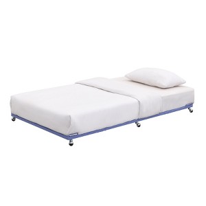 Kings Brand Furniture - Twin Size Metal Roll Out Platform Trundle Bed Frame for Daybed with Steel Slats - 1 of 4