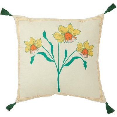 Spring Willow Square Accent Pillow