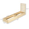 Aghana Digitals Fir Wood Raised Garden Bed with Lattice Trellis, 2 Planting Boxes, Open Bottom, - 3 of 4