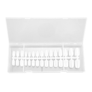 Unique Bargains Women's Full Coverage Square Fake Nails Clear 1 Set - 1 of 4