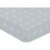 Sweet Jojo Designs Gender Neutral Baby Fitted Crib Sheet Boho Hatch Blue and White - 3 of 4