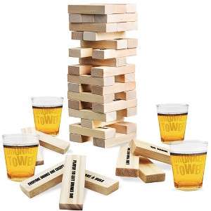 ArtCreativity Tumbling Tower Wooden Block Drinking Games - 1 of 4
