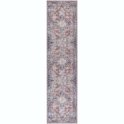 Mark & Day Liebenthal 2'7"x10' Runner Washable Woven Indoor Area Rugs Rust: 10 Foot Stain-Resistant Flat Pile Rug