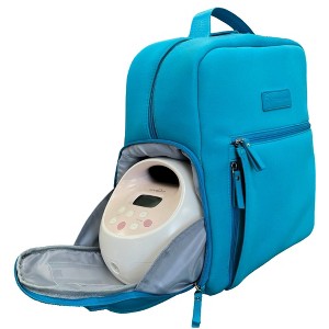 Fiona Breast Pump Backpack – Neoprene, Machine Washable Bag with Insulated Storage, Laptop Sleeve & Straps – Hands-Free for Work & Travel - 1 of 4