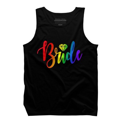 Adult Design By Humans Bride Pride Rainbow Wedding By Anhanva Tank Top