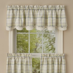Park Designs Dew Drop Plaid Lined Layered Valance - 1 of 4
