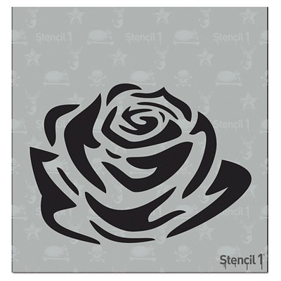 Stencil1 Tattoo Rose - Stencil 5.75" x 6"